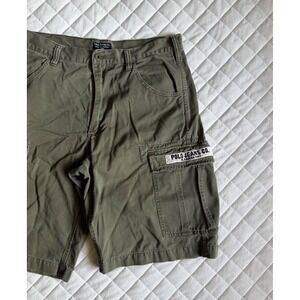 VTG Y2K Polo Ralph Lauren Cargo Shorts Olive Green Utility Cotton‎ Mens Sz 34